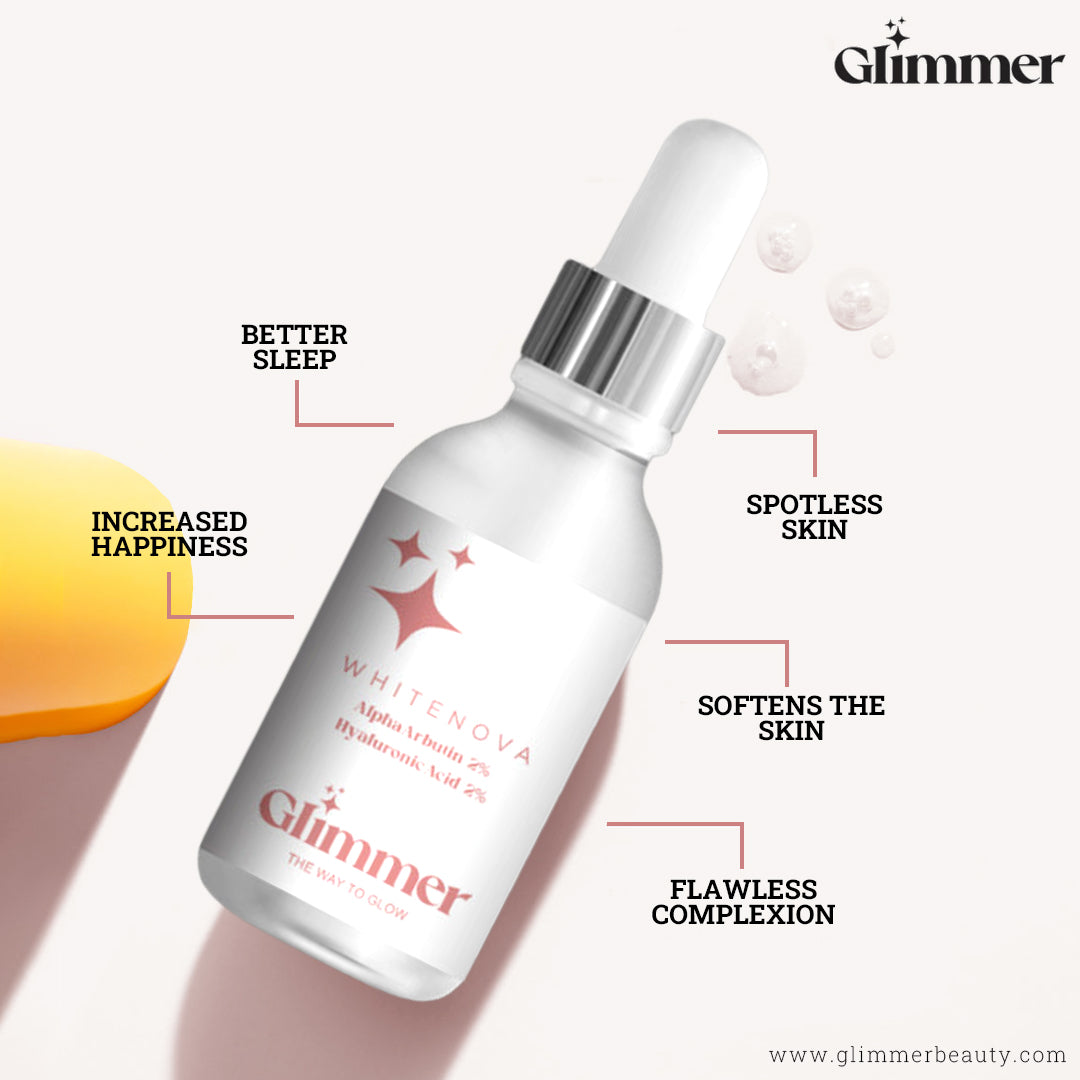 WHITENOVA (Alpha Arbutin 2%, Hyaluronic Acid 2% – Brightening Serum)